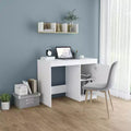  39.4 Inch Modern Sonoma Oak Computer Desk with Built-in Storage Cabinet for Home Office