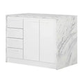  36.5 in.H Melamine Kitchen Islands with 2 Doors and 1 Shelf