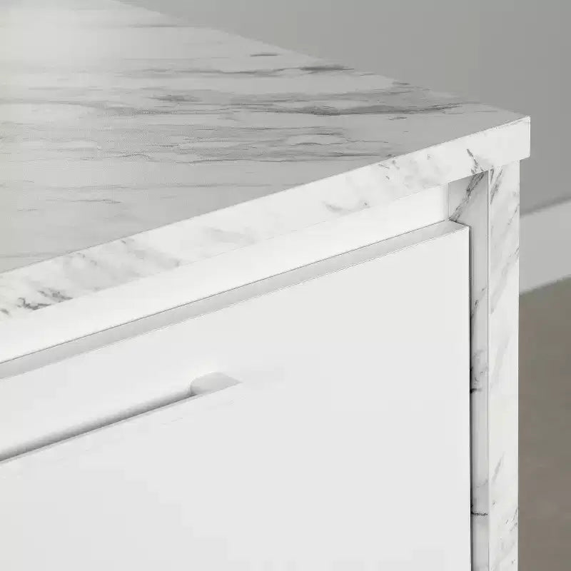Îlots de cuisine en mélamine de 92,7 cm H avec 2 portes et 1 étagère