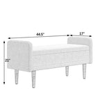Tabouret de rangement en velours teddy avec espace de rangement, convient aux appartements, salons et chambres.