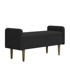 Tabouret de rangement en velours teddy avec espace de rangement, convient aux appartements, salons et chambres.
