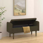 Tabouret de rangement en velours teddy avec espace de rangement, convient aux appartements, salons et chambres.
