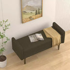 Tabouret de rangement en velours teddy avec espace de rangement, convient aux appartements, salons et chambres.