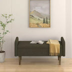 Tabouret de rangement en velours teddy avec espace de rangement, convient aux appartements, salons et chambres.