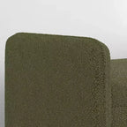 Tabouret de rangement en velours teddy avec espace de rangement, convient aux appartements, salons et chambres.