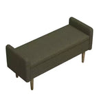 Tabouret de rangement en velours teddy avec espace de rangement, convient aux appartements, salons et chambres.