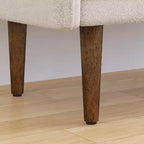 Tabouret de rangement en velours teddy avec espace de rangement, convient aux appartements, salons et chambres.