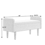 Tabouret de rangement en velours teddy avec espace de rangement, convient aux appartements, salons et chambres.