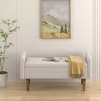 Teddy velvet storage stool with storage space, suitable for apartments, living rooms and bedrooms.