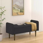 Tabouret de rangement en velours teddy avec espace de rangement, convient aux appartements, salons et chambres.