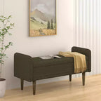 Tabouret de rangement en velours teddy avec espace de rangement, convient aux appartements, salons et chambres.