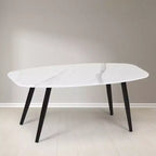 Table basse moderne 110 cm rectangulaire style simple table centrale, table basse cocktail minimaliste en bois pour salon (marbre)
