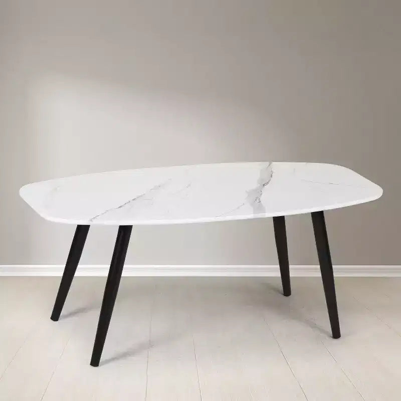 Table basse moderne 110 cm rectangulaire style simple table centrale, table basse cocktail minimaliste en bois pour salon (marbre)