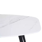 Table basse moderne 110 cm rectangulaire style simple table centrale, table basse cocktail minimaliste en bois pour salon (marbre)