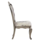 Chaise de salle à manger 27 pouces, velours, ton platine antique