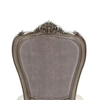 Chaise de salle à manger 27 pouces, velours, ton platine antique