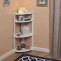  65 H. White MDF (Medium-Density Fiberboard) Book Racks 4 with Tier Shelves