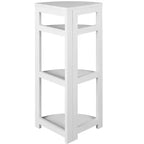 65 Présentoirs à Livres en MDF (Panneau de Fibres à Densité Moyenne) Blanc à 4 Niveaux