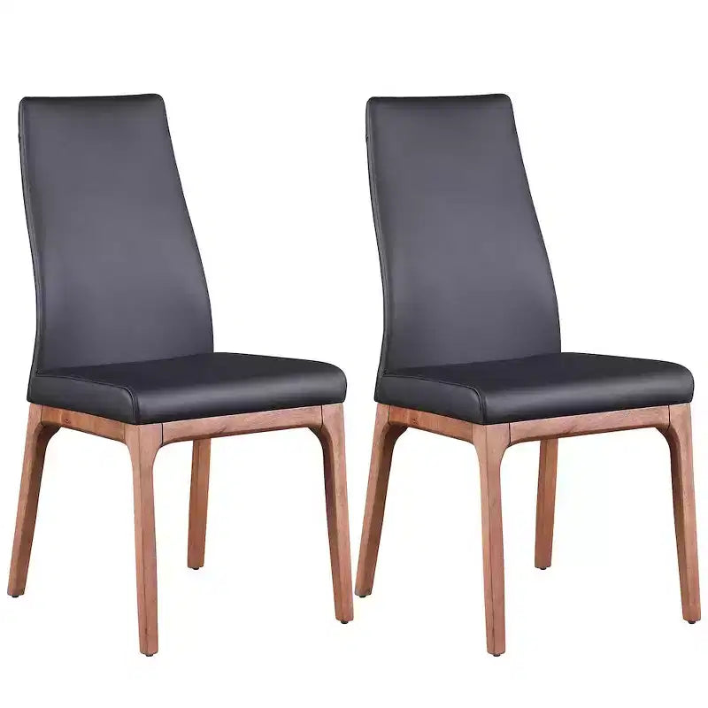 ,Chaise d'appoint moderne rembourrée avec piètement en bois massif - 2 par boîte