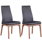 ,Chaise d'appoint moderne rembourrée avec piètement en bois massif - 2 par boîte