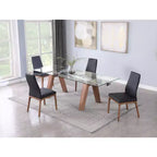 ,Chaise d'appoint moderne rembourrée avec piètement en bois massif - 2 par boîte