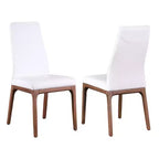 ,Chaise d'appoint moderne rembourrée avec piètement en bois massif - 2 par boîte