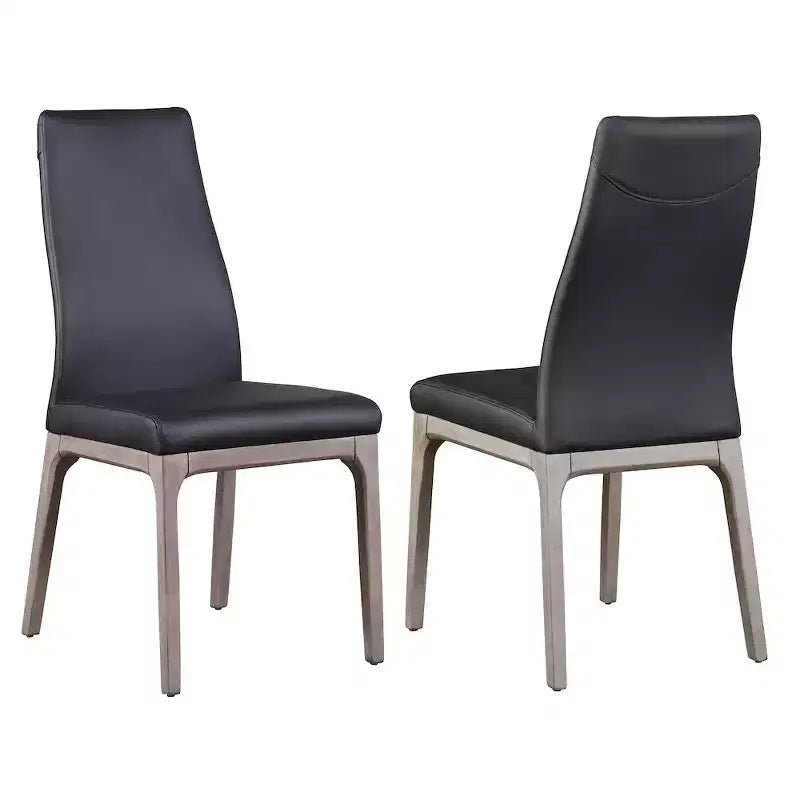 ,Chaise d'appoint moderne rembourrée avec piètement en bois massif - 2 par boîte