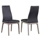 ,Chaise d'appoint moderne rembourrée avec piètement en bois massif - 2 par boîte