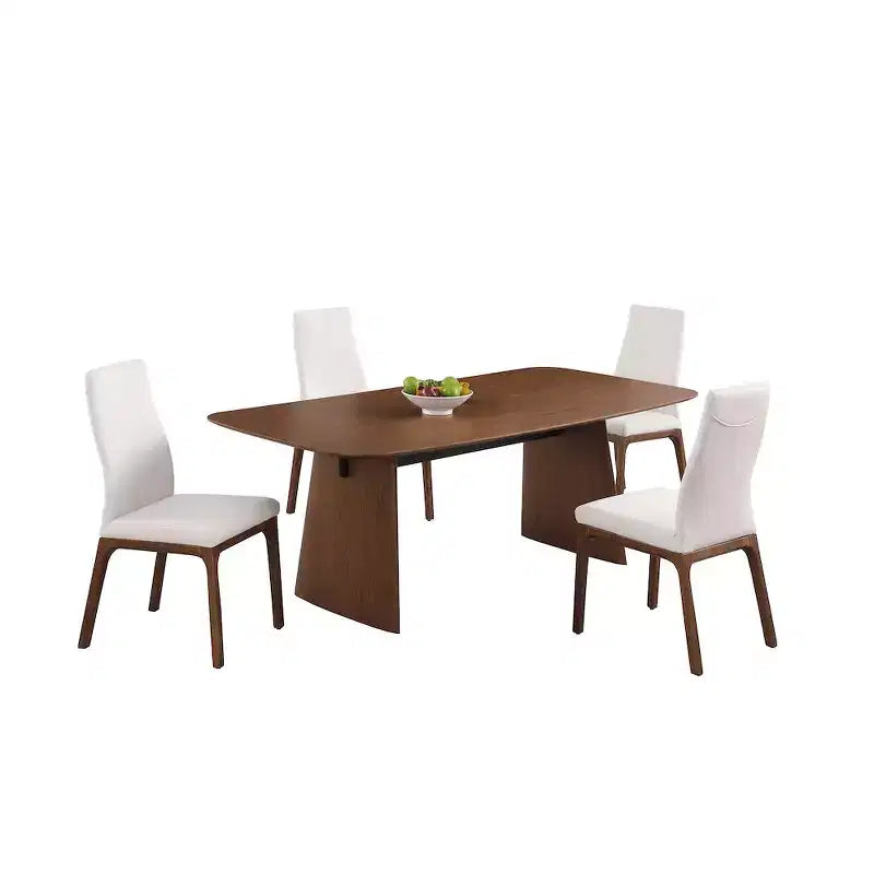,Chaise d'appoint moderne rembourrée avec piètement en bois massif - 2 par boîte