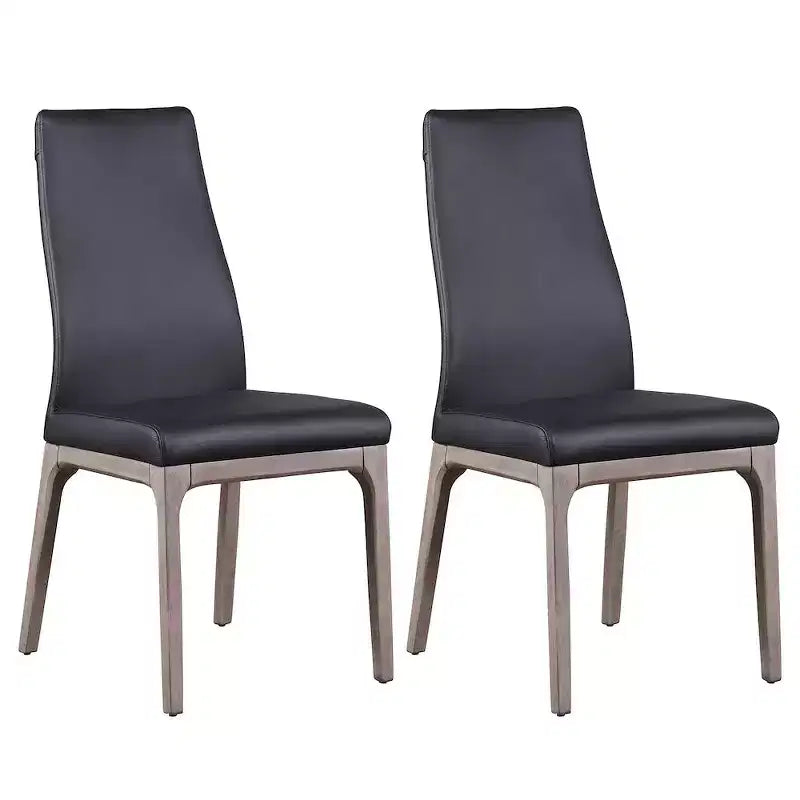 ,Chaise d'appoint moderne rembourrée avec piètement en bois massif - 2 par boîte