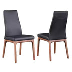,Chaise d'appoint moderne rembourrée avec piètement en bois massif - 2 par boîte