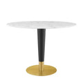  Oval Artificial Marble Dining Table - 