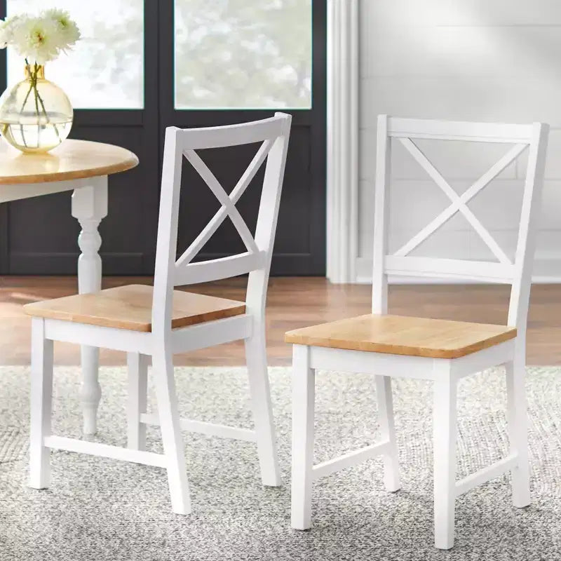    Solid Wood Cross Back Dining Chair