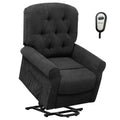 Power Lift Recliner Chair Sofa for Elderly w/ Side Pocket & Remote Control Black\Brown