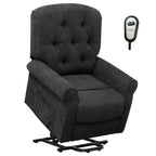  Power Lift Recliner Chair Sofa for Elderly w/ Side Pocket & Remote Control Black\Brown